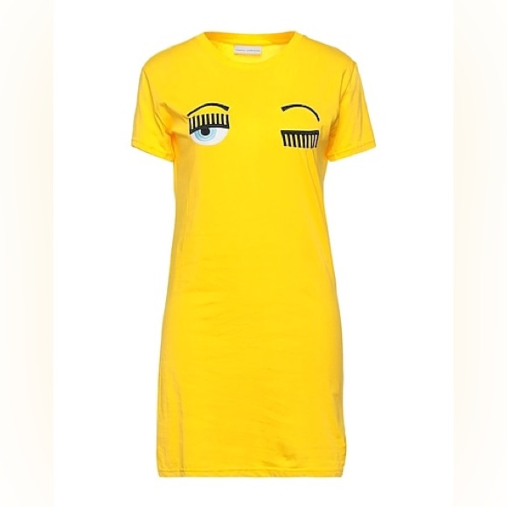 NWT CHIARA FERRAGNI
Woman Mini Dress Yellow Size S Cotton‎ - Picture 3 of 10